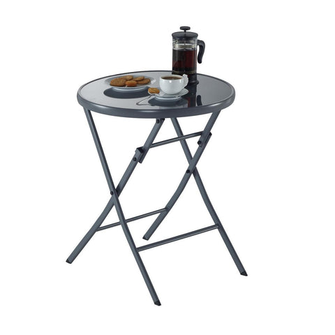 Naterial Mesa de Acero Plegable Apta para Exterior, Modelo Emys