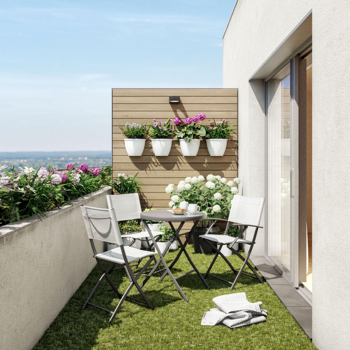 Naterial Mesa de Acero Plegable Apta para Exterior, Modelo Emys - LuzDeco