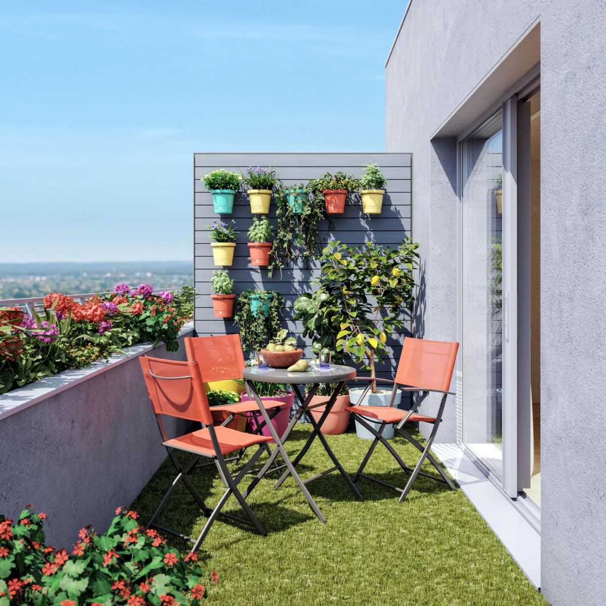 Naterial Mesa de Acero Plegable Apta para Exterior, Modelo Emys - LuzDeco