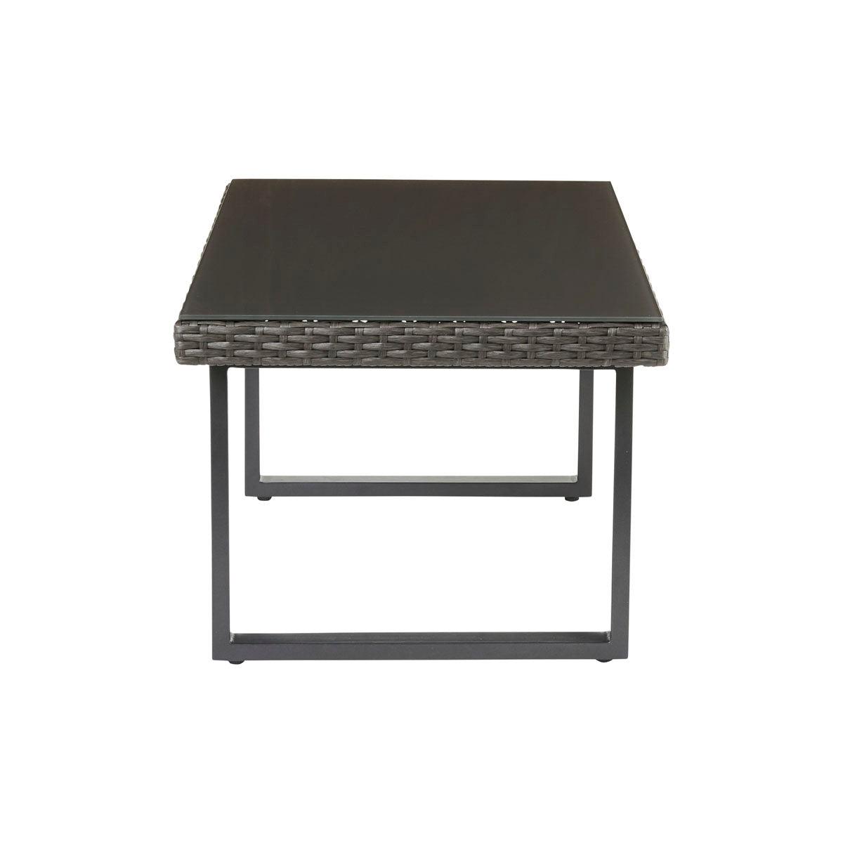 Naterial Mesa de Centro Tipo Ratán Apta para Exterior, Modelo Noa - LuzDeco