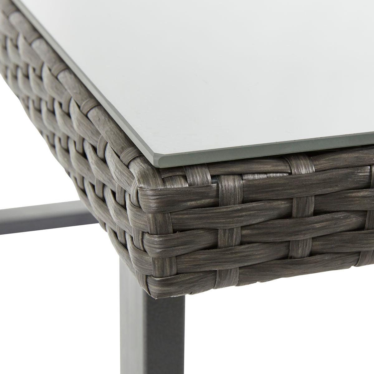 Naterial Mesa de Centro Tipo Ratán Apta para Exterior, Modelo Noa - LuzDeco
