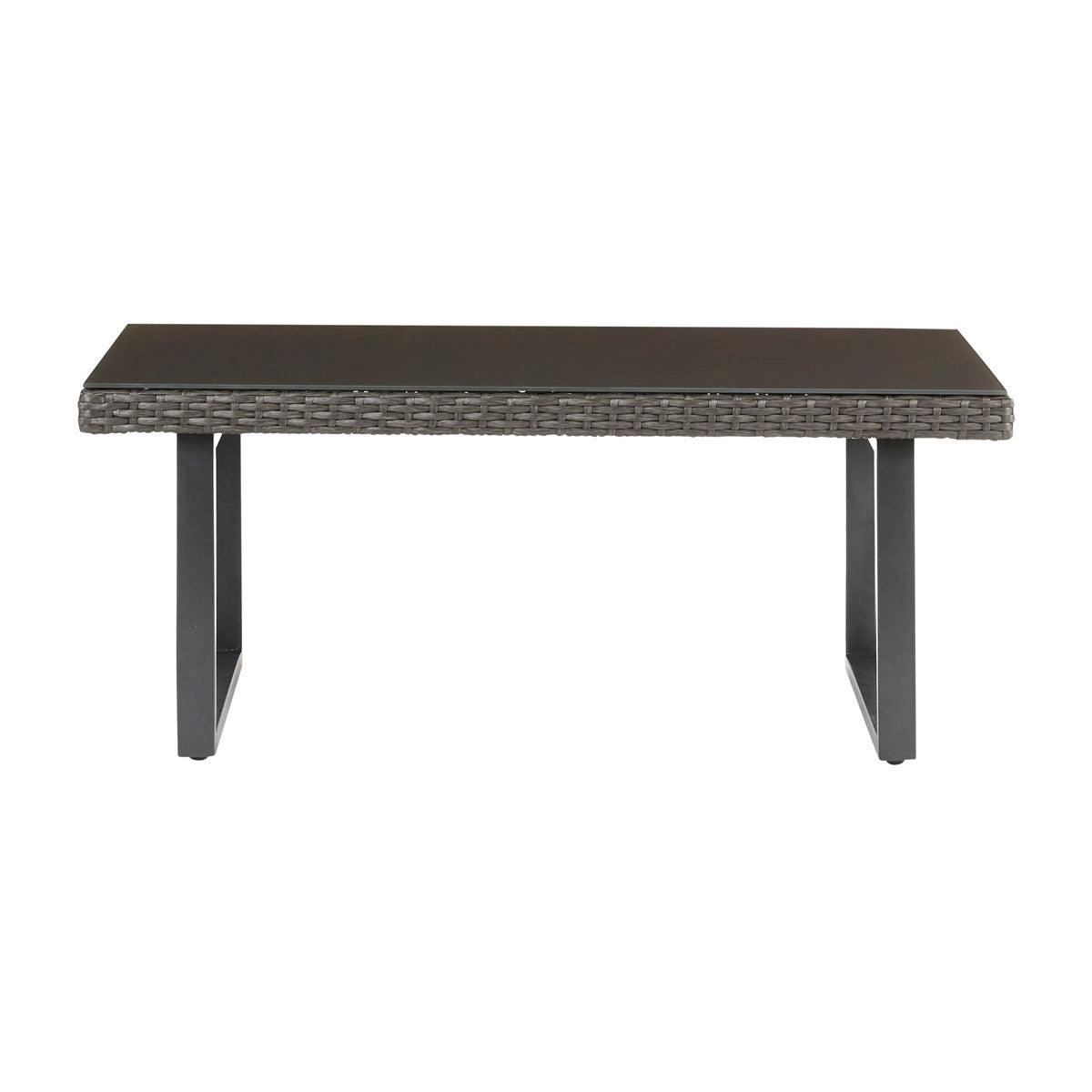 Naterial Mesa de Centro Tipo Ratán Apta para Exterior, Modelo Noa - LuzDeco