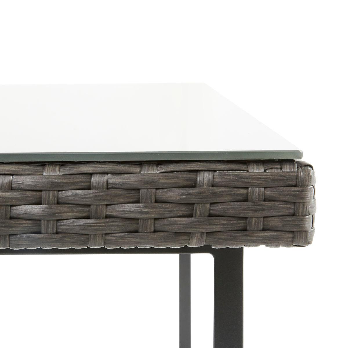 Naterial Mesa de Centro Tipo Ratán Apta para Exterior, Modelo Noa - LuzDeco