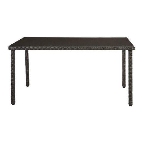 Naterial Mesa de Comedor Tipo Ratán Apta para Exterior, Modelo Noa