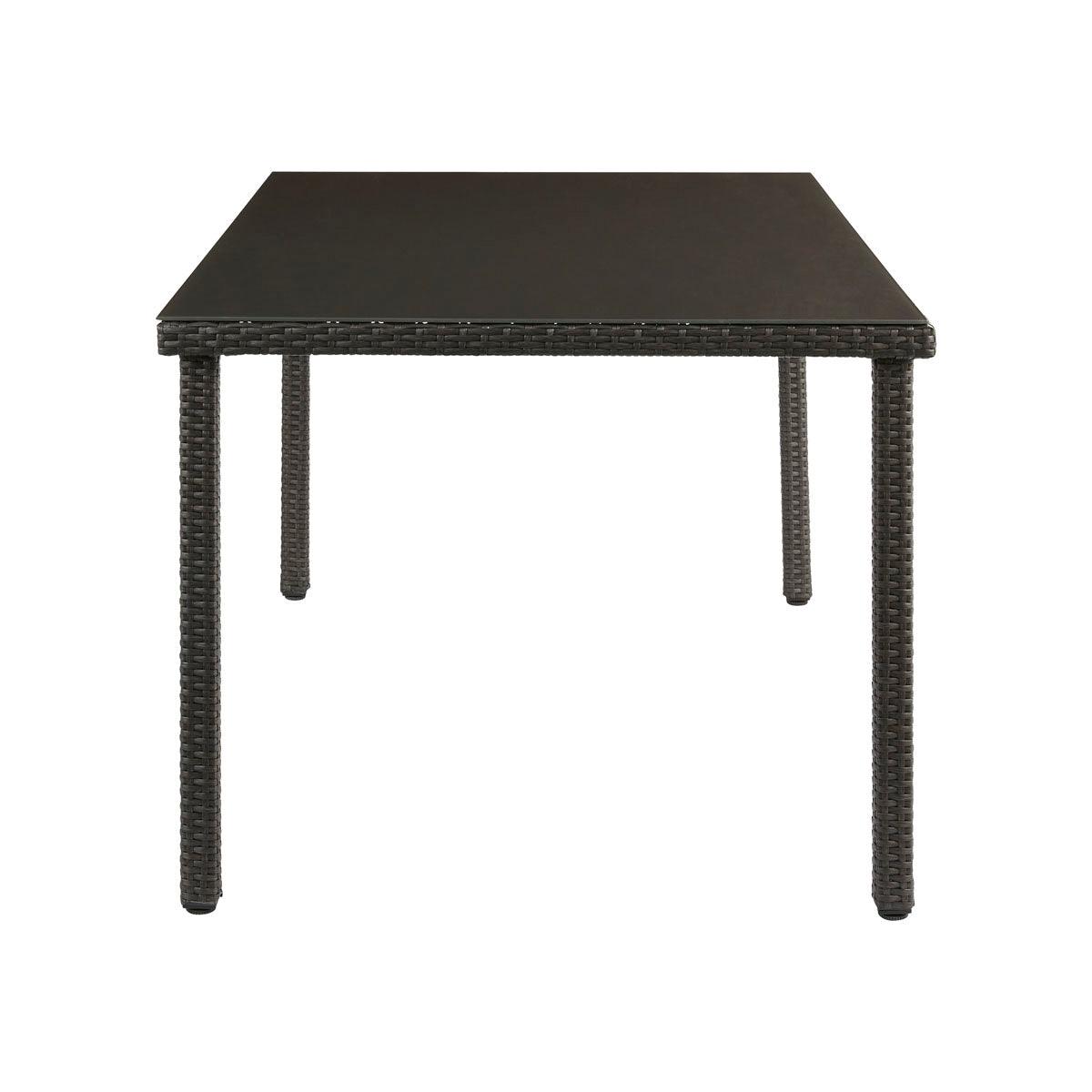 Naterial Mesa de Comedor Tipo Ratán Apta para Exterior, Modelo Noa - LuzDeco