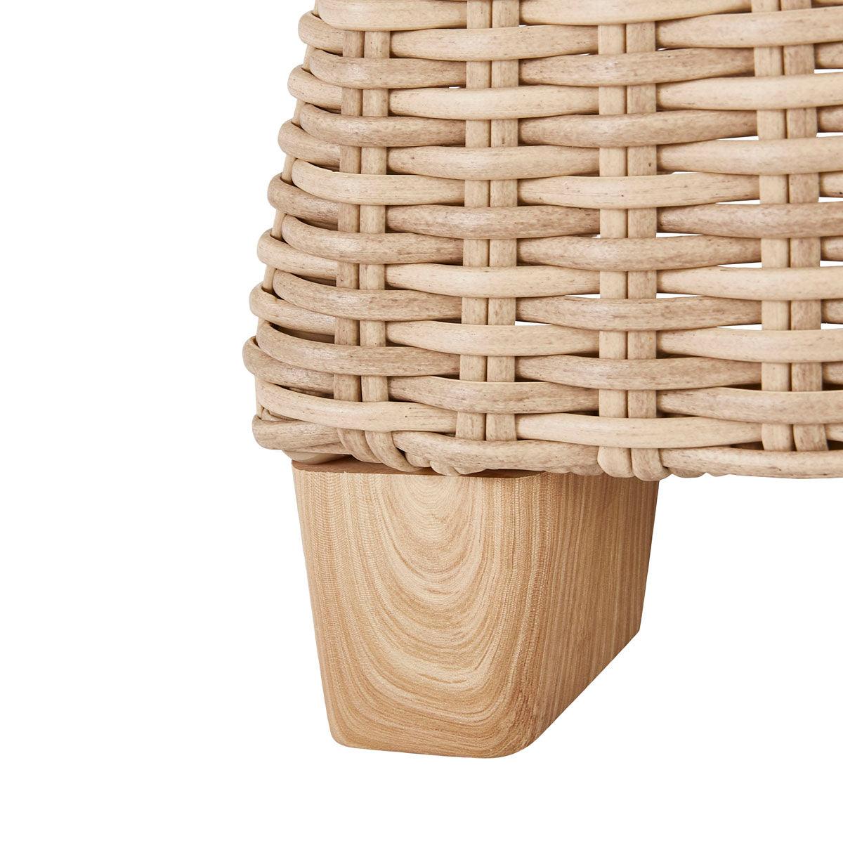 Naterial Set de 2 Sillones Tipo Ratán con Cojin y Descansabrazos Aptos para Exterior, Modelo Medena - LuzDeco