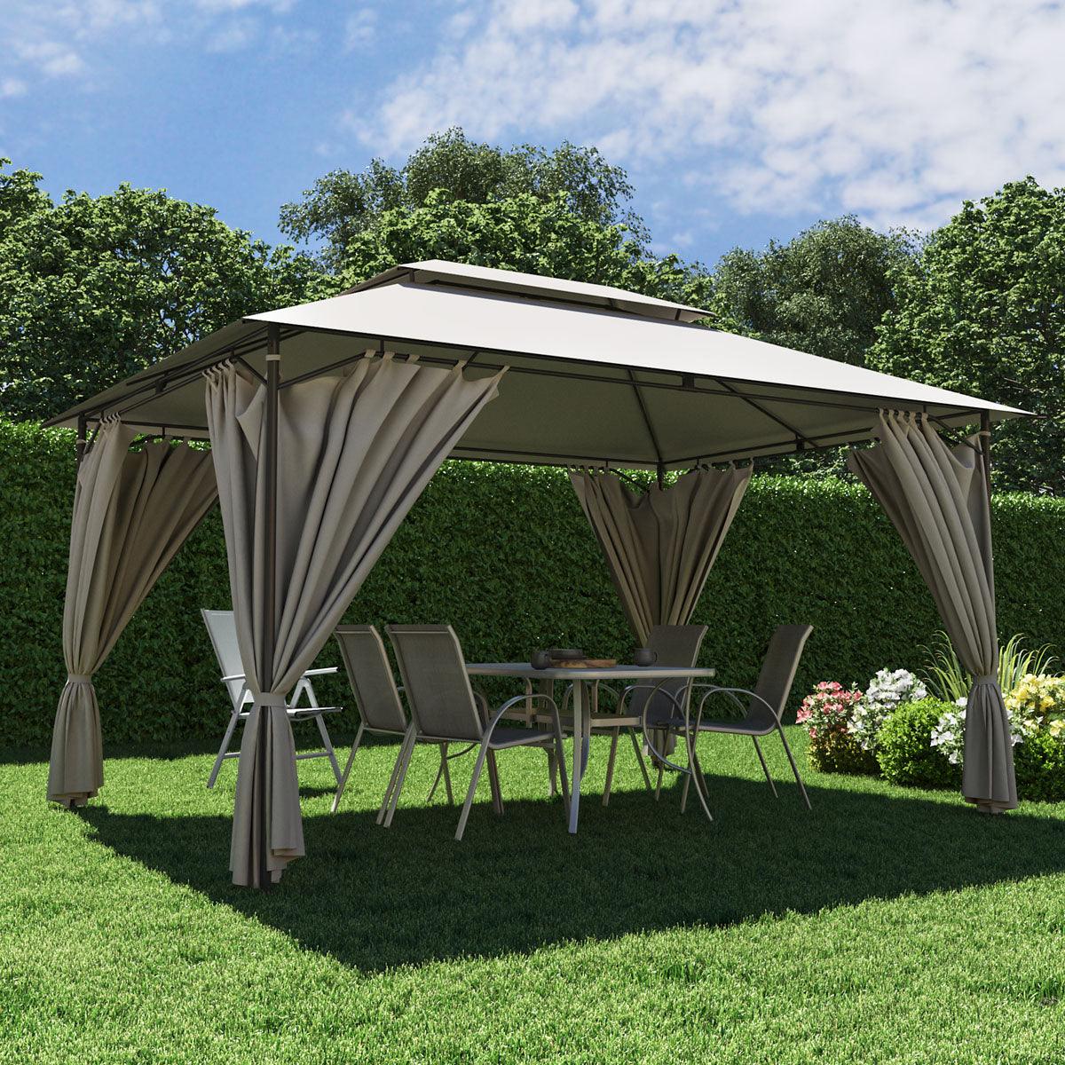 Naterial Set de 4 Sillas de Jardín de Textileno y Acero Apta para Exterior, Modelo Alma - LuzDeco