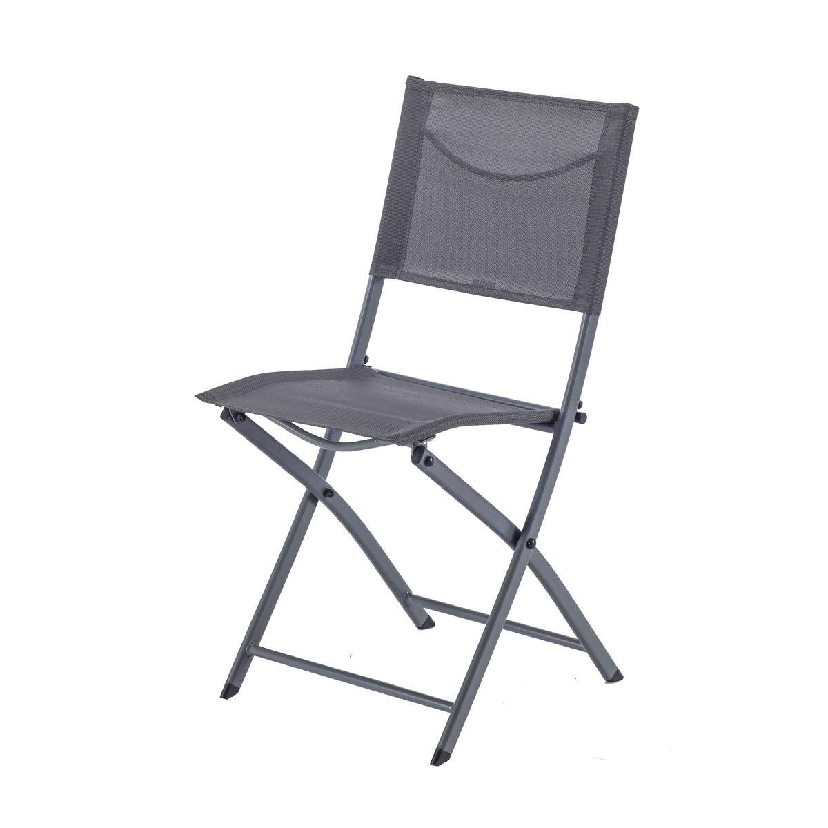 Naterial Set de 4 Sillas Plegables de Acero Apta para Exterior, Modelo Emys - LuzDeco