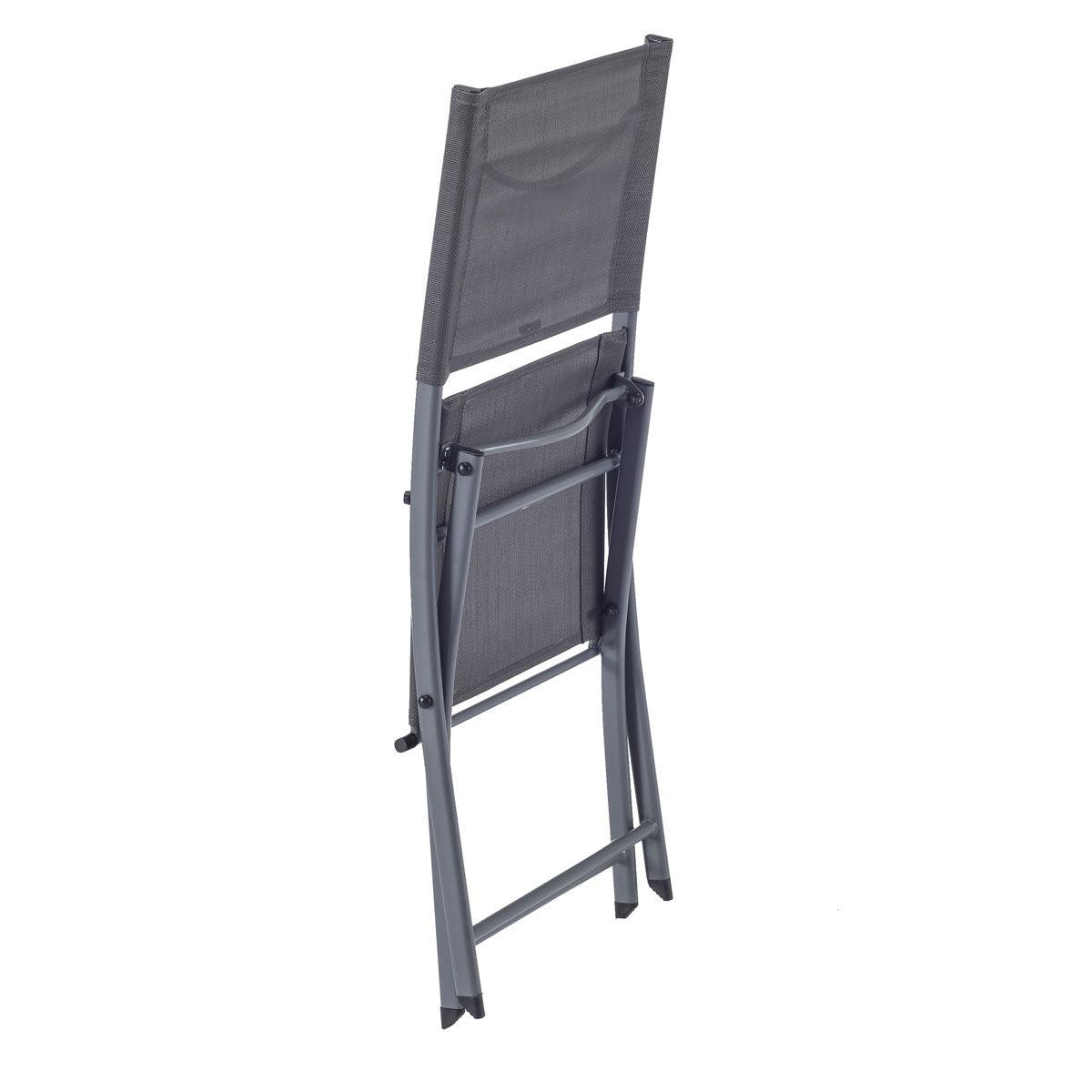 Naterial Set de 4 Sillas Plegables de Acero Apta para Exterior, Modelo Emys - LuzDeco