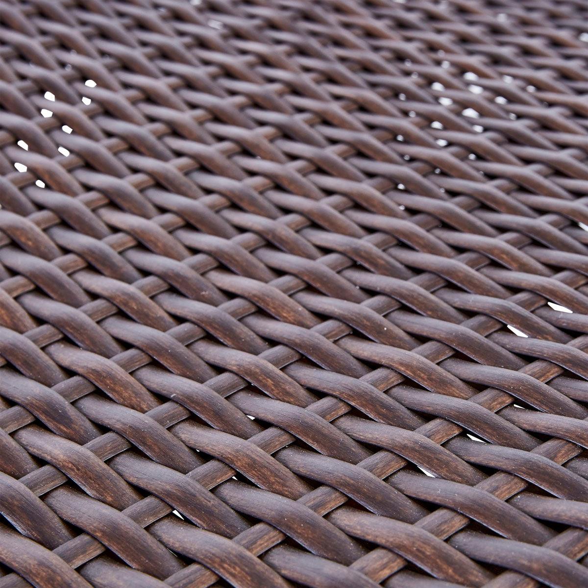 Naterial Set de 4 Sillas Tipo Ratán con Estructura de Aluminio Plegable Apta para Exterior, Modelo Zena Bistro - LuzDeco