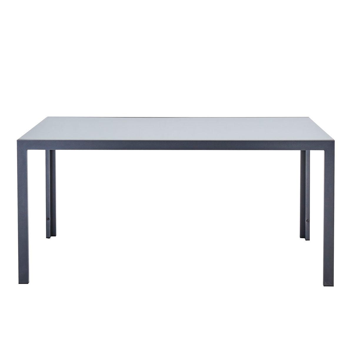 Naterial Set de Comedor: Mesa + 6 Sillas con Descansabrazos Apta para Exterior, Modelo Lyra II + Sillas Orion Beta II - LuzDeco