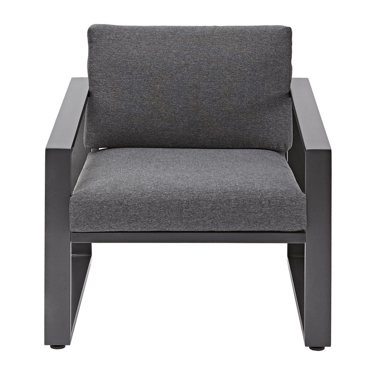 Naterial Set de Muebles de Jardín: Loveseat + 2 Sillones + Mesa de Centro Cojines y Descansabrazos para Exterior, Modelo Lyra - LuzDeco