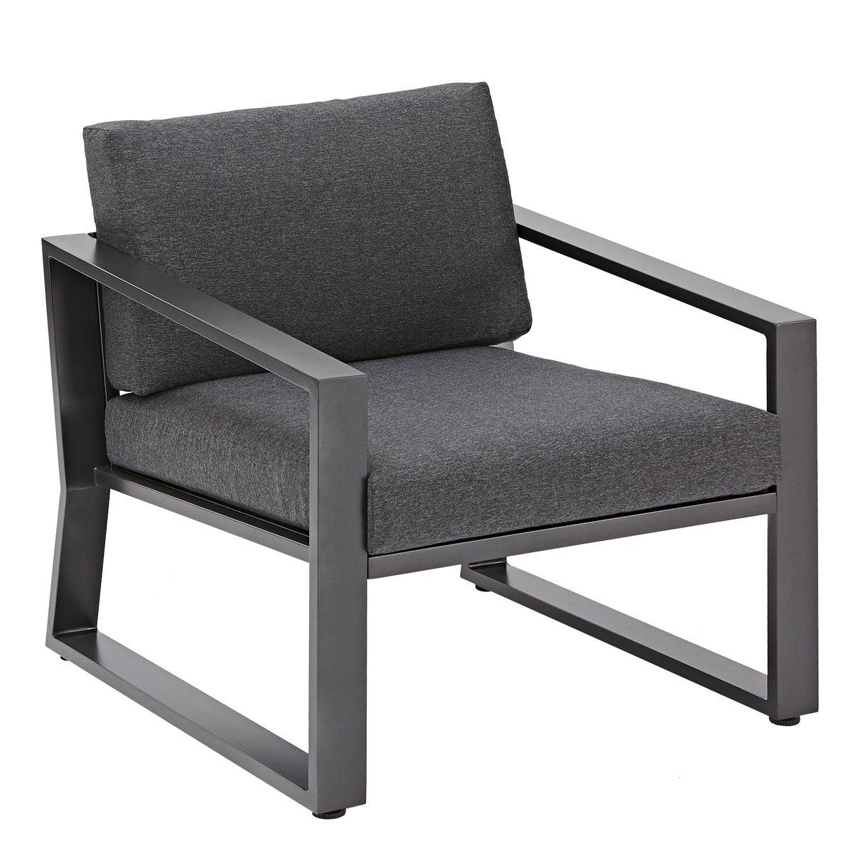 Naterial Set de Muebles de Jardín: Loveseat + 2 Sillones + Mesa de Centro Cojines y Descansabrazos para Exterior, Modelo Lyra - LuzDeco