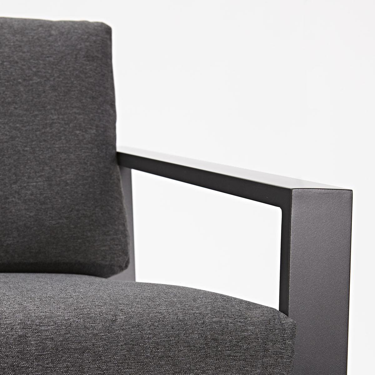 Naterial Set de Muebles de Jardín: Loveseat + 2 Sillones + Mesa de Centro Cojines y Descansabrazos para Exterior, Modelo Lyra - LuzDeco