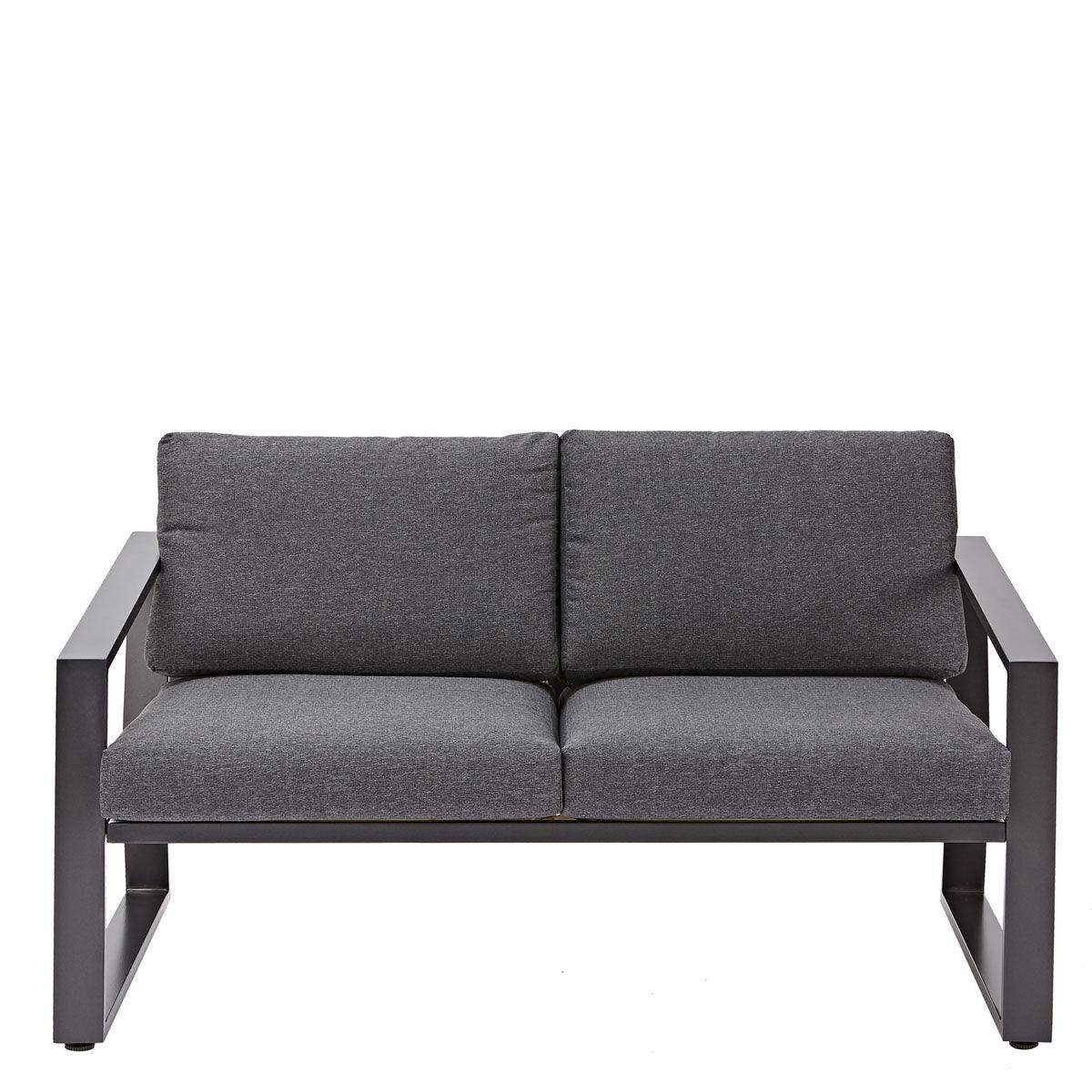 Naterial Set de Muebles de Jardín: Loveseat + 2 Sillones + Mesa de Centro Cojines y Descansabrazos para Exterior, Modelo Lyra - LuzDeco