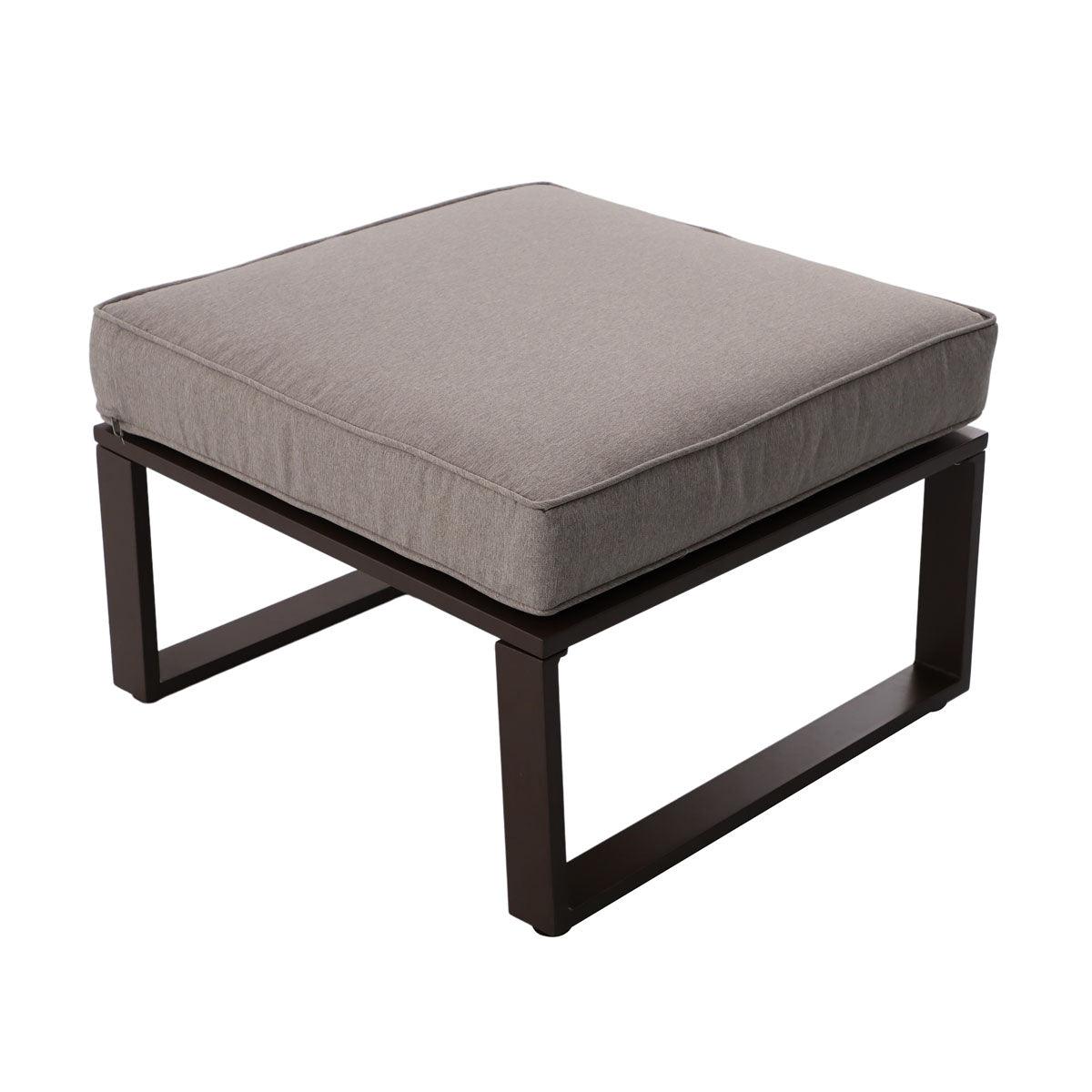 Naterial Set de Muebles de Jardín: Sofá Esquinero + 2 Taburetes + Mesa de Aluminio para Exterior, Modelo Odyssea - LuzDeco