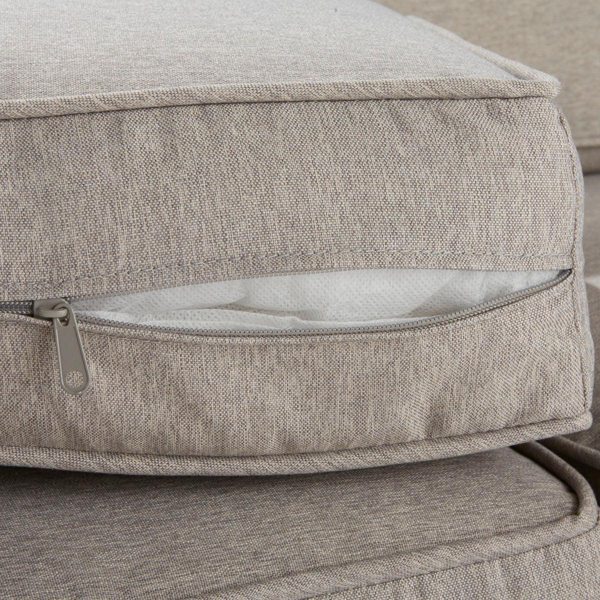 Naterial Set de Muebles de Jardín: Sofá Esquinero + 2 Taburetes + Mesa de Aluminio para Exterior, Modelo Odyssea - LuzDeco