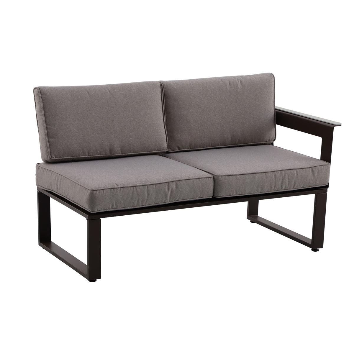 Naterial Set de Muebles de Jardín: Sofá Esquinero + 2 Taburetes + Mesa de Aluminio para Exterior, Modelo Odyssea - LuzDeco