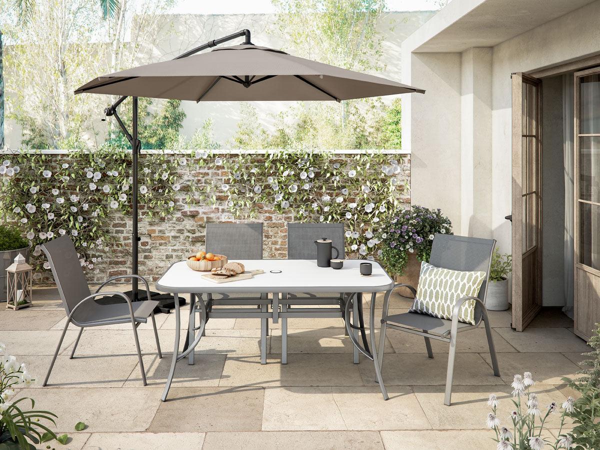 Naterial Silla de Jardín de Textileno y Acero Apta para Exterior, Modelo Alma - LuzDeco