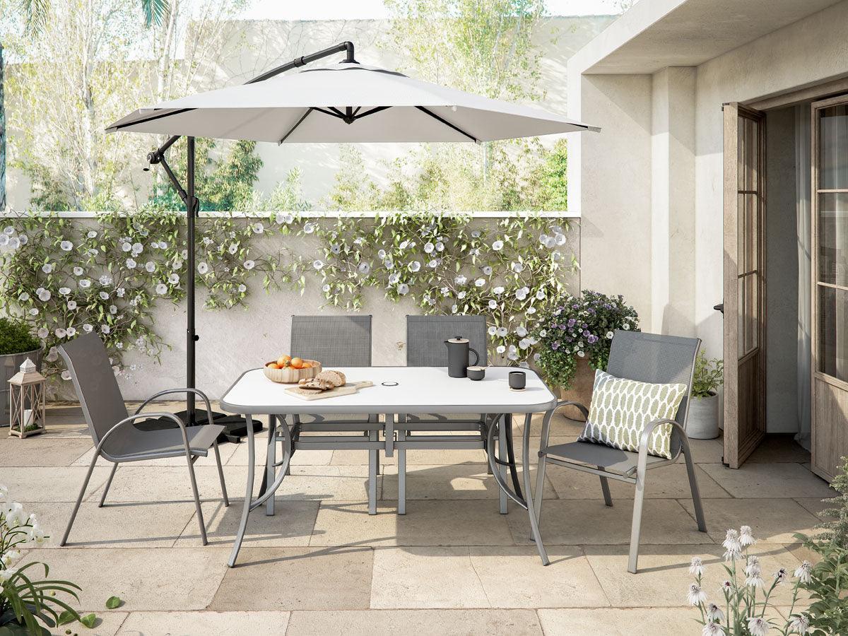 Naterial Silla de Jardín de Textileno y Acero Apta para Exterior, Modelo Alma - LuzDeco