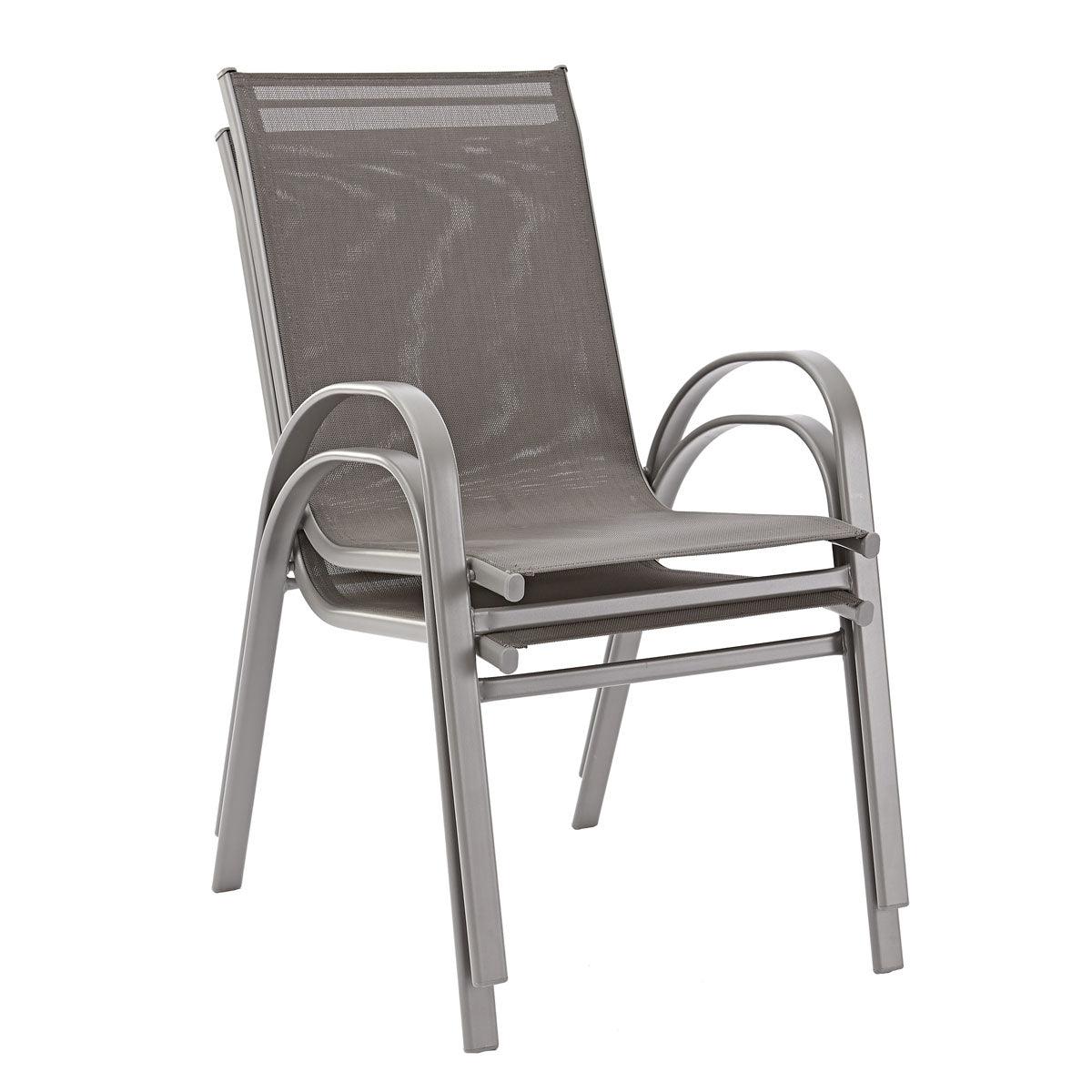 Naterial Silla de Jardín de Textileno y Acero Apta para Exterior, Modelo Alma - LuzDeco