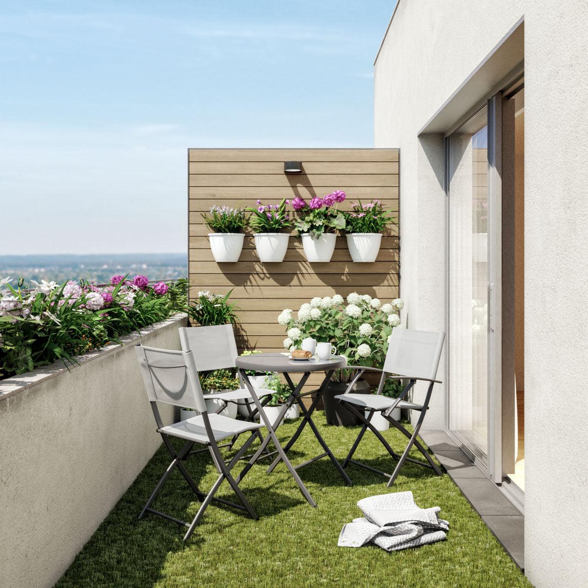 Naterial Silla Plegable de Acero Apta para Exterior, Modelo Emys - LuzDeco