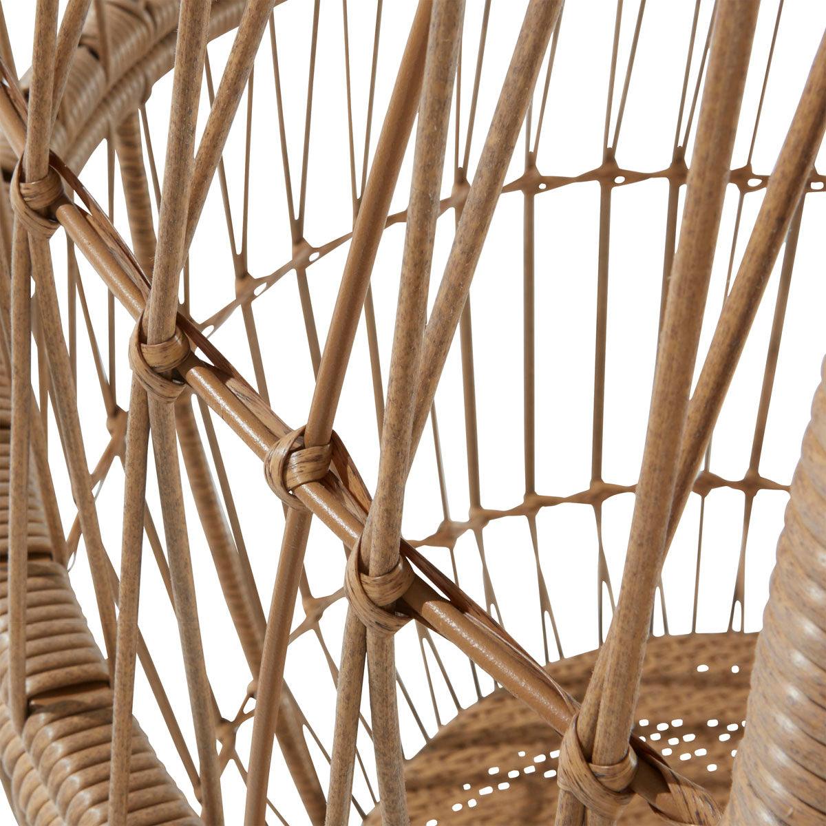 Naterial Silla / Sillón Tipo Ratán con Cojines Aptos para Exterior, Modelo Juno - LuzDeco