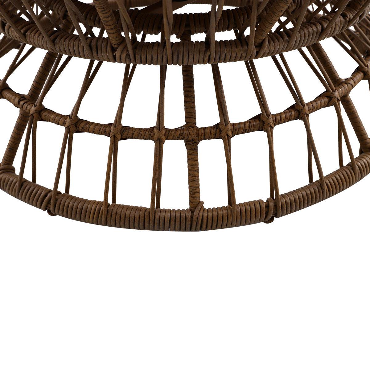 Naterial Silla / Sillón Tipo Ratán con Cojines Aptos para Exterior, Modelo Juno - LuzDeco