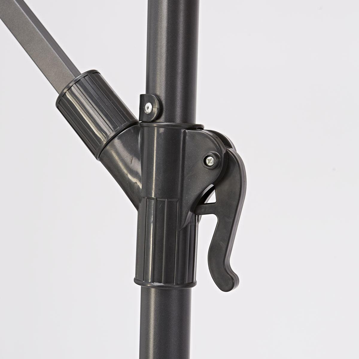 Naterial Sombrilla para Jardín Hexagonal con Brazo Lateral, Modelo Taupe - LuzDeco