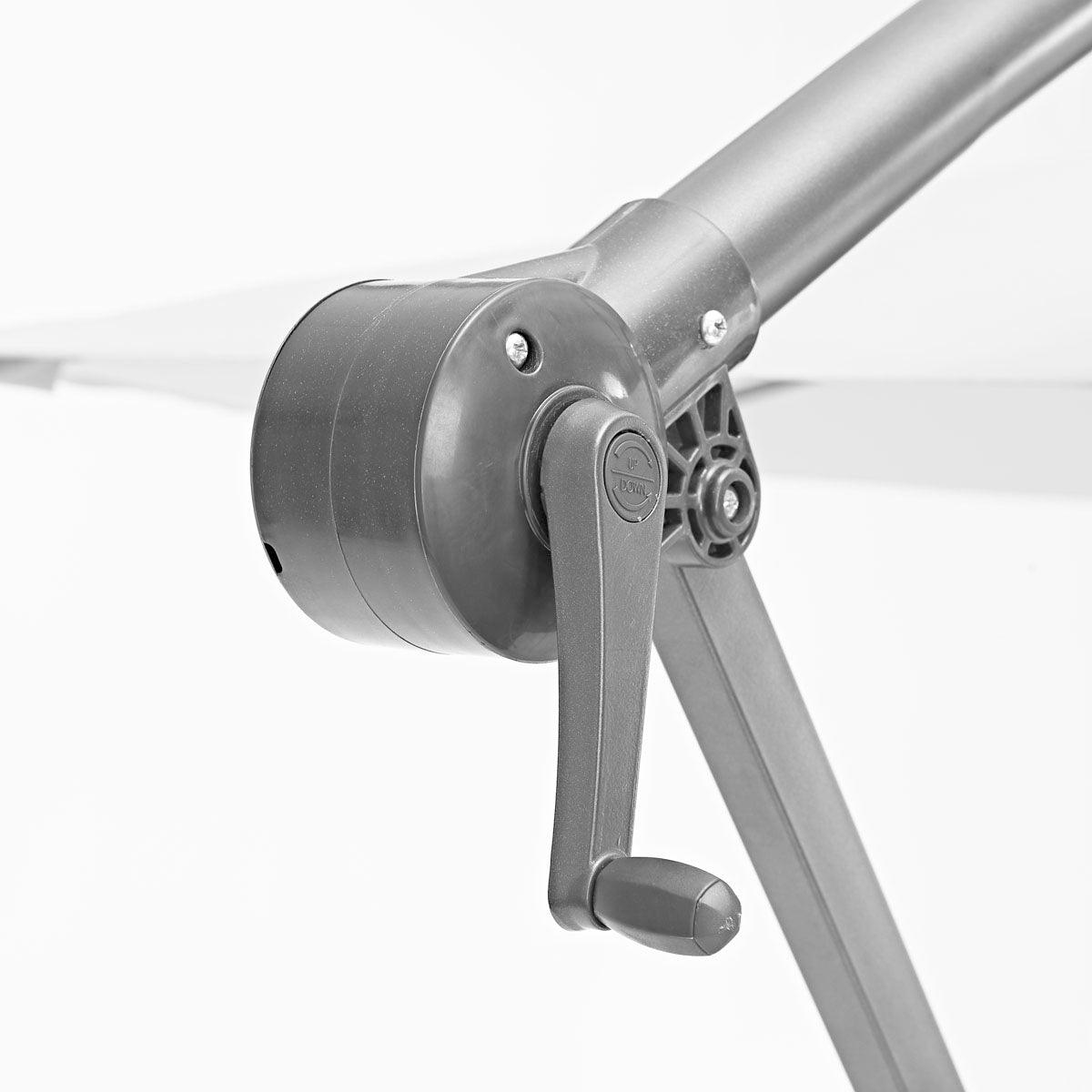 Naterial Sombrilla para Jardín Hexagonal con Brazo Lateral, Modelo Taupe - LuzDeco