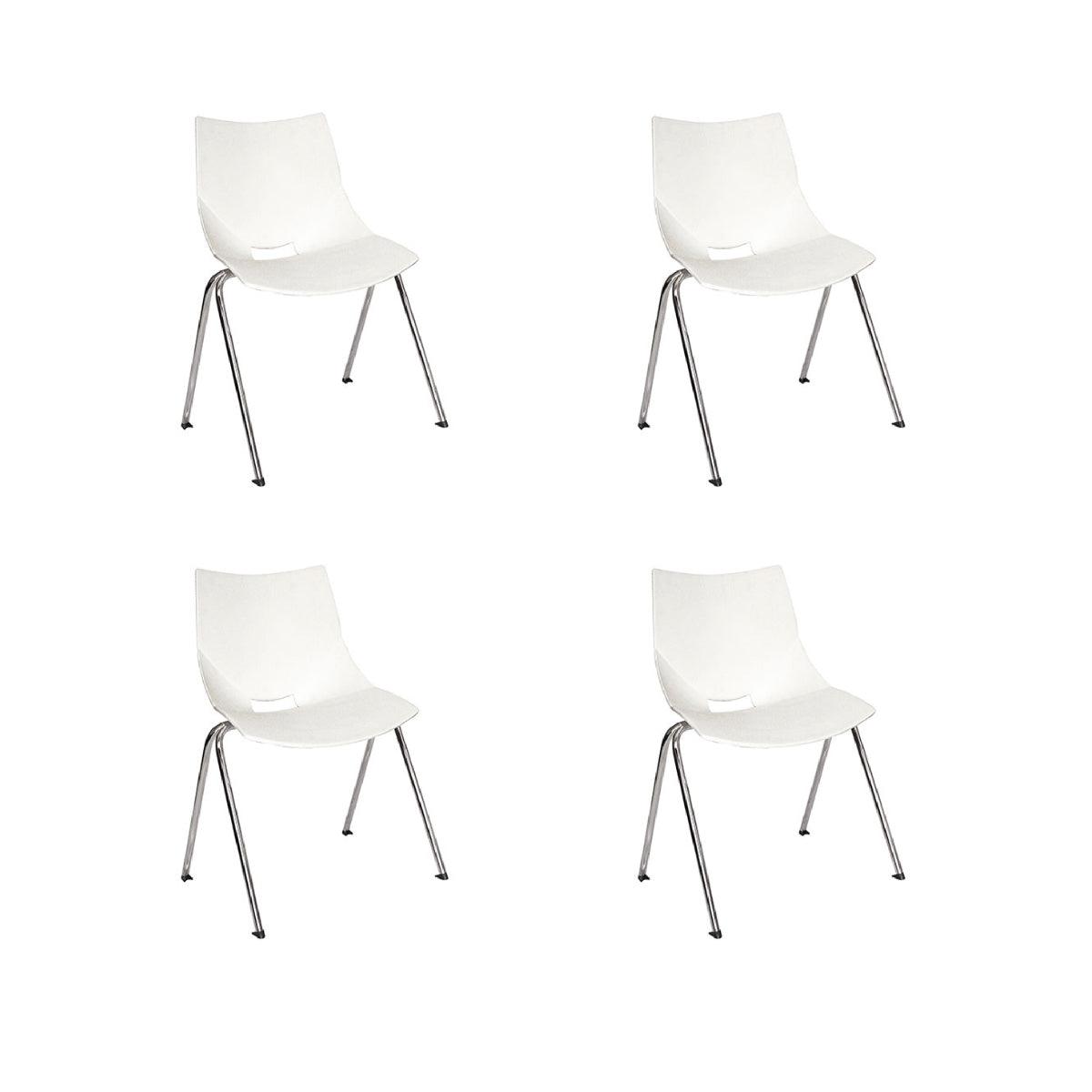 Offiho Set de 4 Sillas de Comedor Durable Para Interior, Modelo Shell OHV37 - LuzDeco