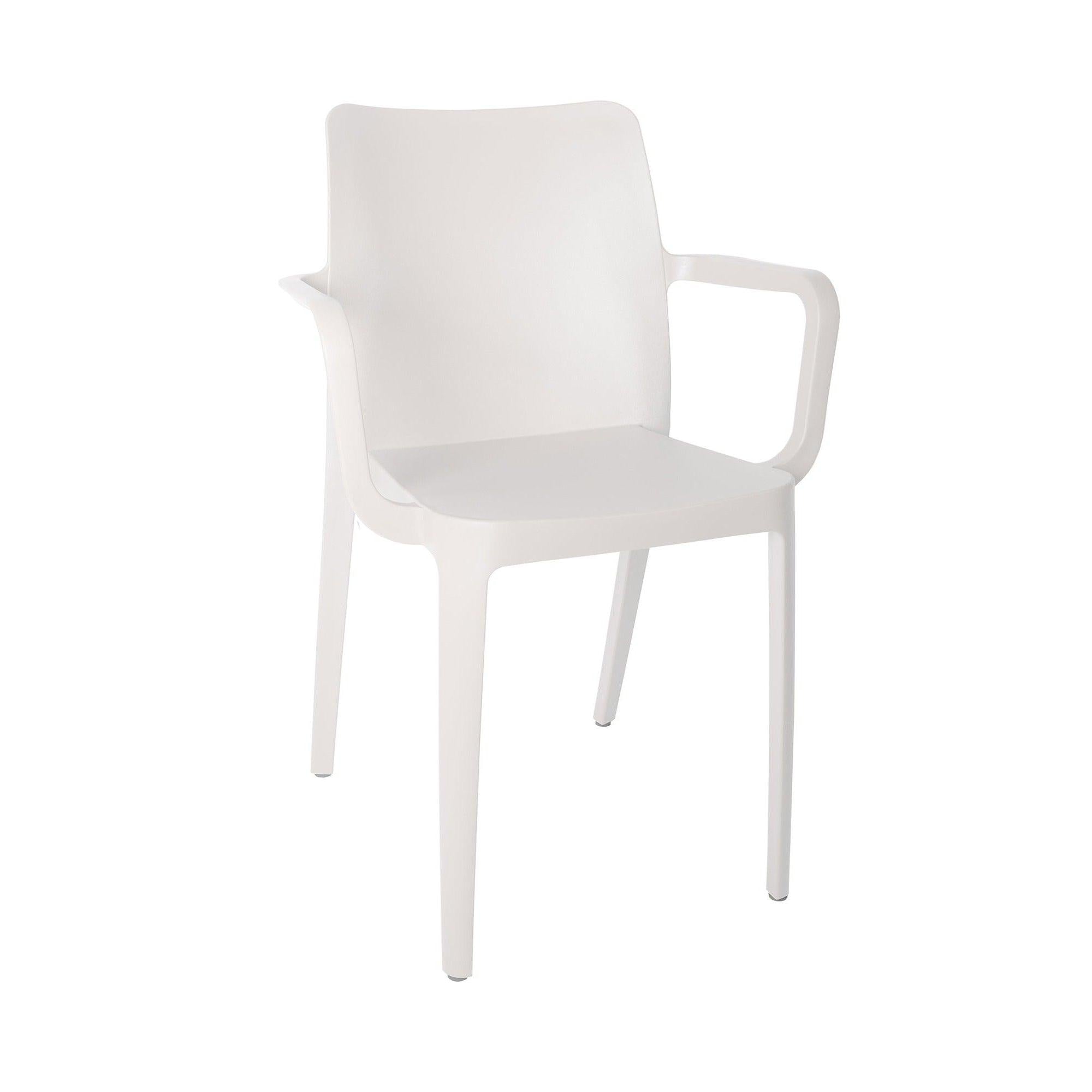 Offiho Silla de Comedor Durable con Descansabrazos Para Exterior e Interior con Protección UV, Modelo Solei OHV60 - LuzDeco