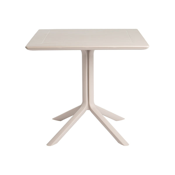 Lagoon Mesa de Comedor Cuadrada de Polipropileno con Protección UV, Resistente a Exteriores, Modelo Venice 7155