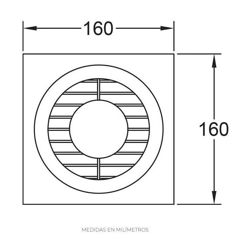 Extractor de Aire | 2404 | 4 pulgadas | Baño / Cocina | Pared - LuzDeco