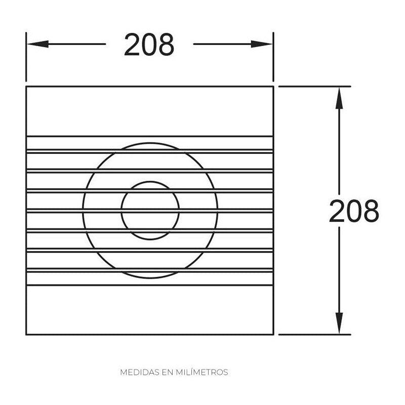 Extractor de Aire | 1206 | 6 pulgadas | Baño / Cocina | Pared / Ventana | Reja Antirretorno - LuzDeco