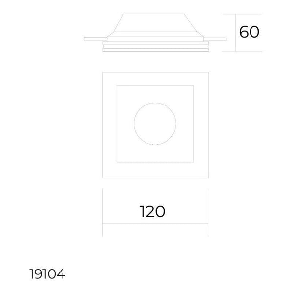 Foco LED Empotrable Cuadrado de Yeso Estevez 19104 - MR16 GU5.3 - 35W máx - Luz Blanca- LuzDeco