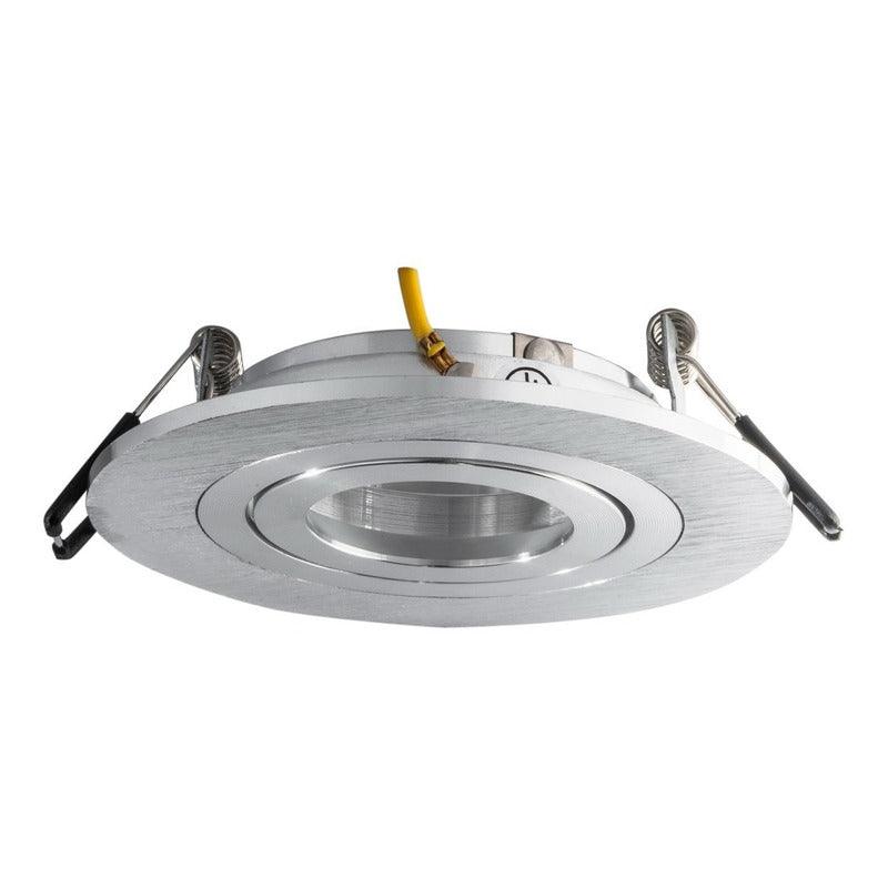 Foco LED Empotrable Orientable MR16 GU5.3 Estevez 19007-1 - 35W máx - Plata y Chocolate - LuzDeco
