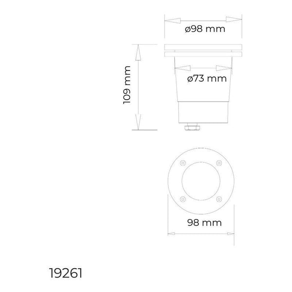 Lámpara Exterior LED Estevez 50W | Modelo 19261 | Empotrable en Suelo Blando | IP67
- LuzDeco