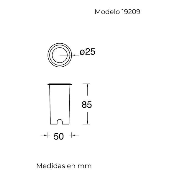 Lámpara LED Empotrable Exterior Estevez 19209 - 1.8W - Luz Cálida 3000K - Acero Inoxidable y Aluminio - IP65 - LuzDeco