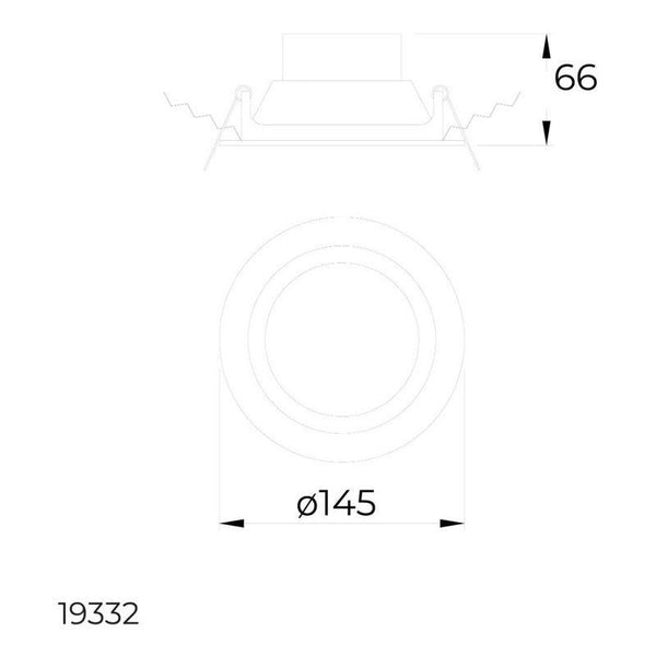 Lámpara LED Empotrable 3W Estevez 19132-0-CNW - 3 Temperaturas de Color - Aluminio - Ajustable- LuzDeco