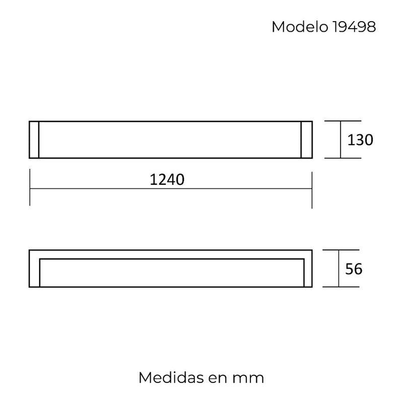 Lámpara LED Sobreponer Estevez 19498: 43W, Luz Neutra 4000K, Ideal para Cocinas y Baños- LuzDeco