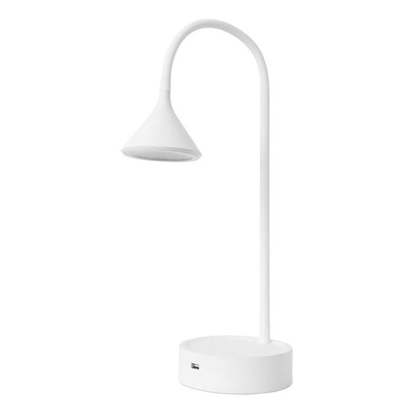 Lámpara LED de Escritorio Estevez EDE-0271-BLA: Luz Cálida, Portátil y Recargable con Cargador USB - LuzDeco