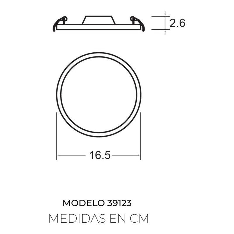 Lámpara Led | 39123 | 18W | Empotrar Techo | Luz Cálida 3000K / Luz Fría 6000K - LuzDeco