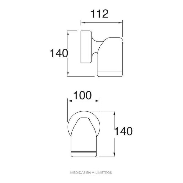 Lámpara Led | 19233 | Sobreponer Pared | Luz Neutra 4000K | Para Exterior Techado | Orientable - LuzDeco