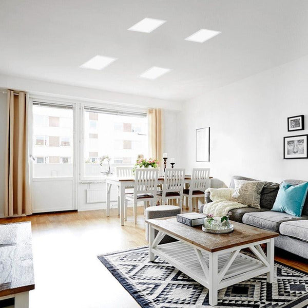 Lámpara LED Panel Cuadrado Estevez 4W - Luz Cálida/Fría Ajustable, Empotrable Techo,- LuzDeco