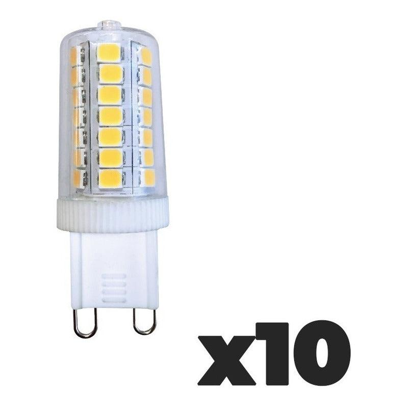 Pack de 10 Focos LED Pellizco Estevez E81091-03 - Luz Cálida 3000K, Base G9, 3W- luzdeco