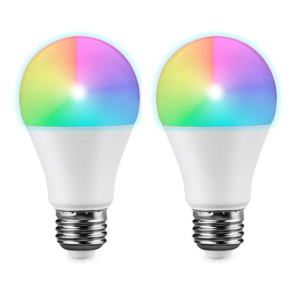 Pack de 2 Focos LED Inteligentes E26 Estevez ES-E81193-09-RGB*2 - RGB, Alexa, Google Home - Control por Voz- LuzDeco