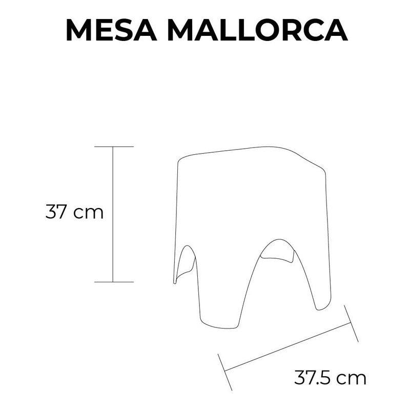 Lagoon, mesa auxiliar Mallorca 7030A, mesa lateral para exterior, Ottomana, Muebles de rattan sintetico, Mobiliario de terraza, Diseño de ratan, Resistente a los rayos UV, Muebles resistentes a los rayos UV, Muebles de mimbre