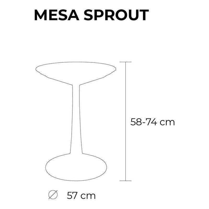 Lagoon, mesa auxiliar Sprout, mesa lateral para exterior, mesa lateral, Mesas para exterior, Mobiliario de terraza, Mesa auxiliar para exterior, Resistente a los rayos UV, Muebles resistentes a los rayos UV, Muebles de exterior