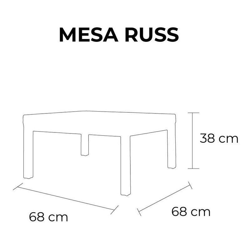Lagoon, Russ 7022, Mesa de centro, Mesa de centro exterior, Diseño rattan, Muebles rattan, Rattan sintético, Mobiliario terraza